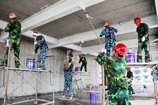 超薄型钢结构防火涂料施工现场